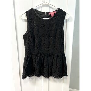 Catherine Malandrino Peplum Lace Top